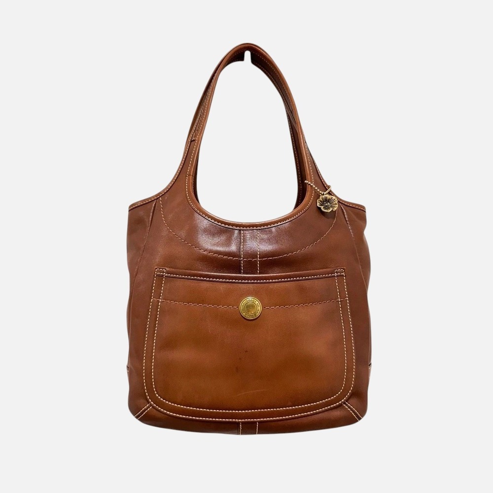 Coach Ergo 65th Anniversary Tote Camel Glove-Tanned Leather Legacy Stripe 11285